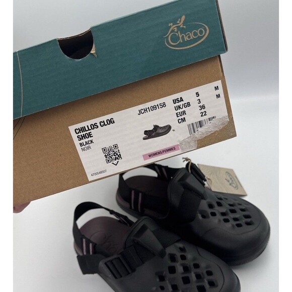 Chaco Chillos Clog Shoes Black Women’s Size 5 Comfort Slide Sandals JCH109158‎ - Picture 11 of 11